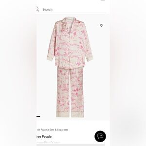 Free People Western-print pajama set in pink. SP